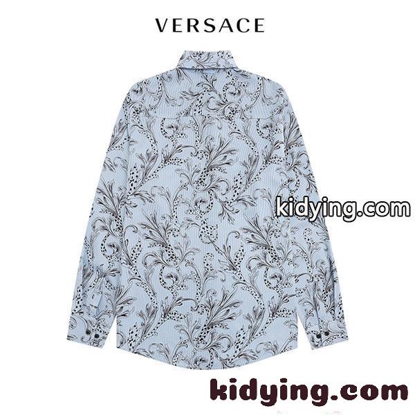 人気 メンズシャツ 長袖 プリント 上質素材 お洒落 VERSACE ヴェルサーチ コピー-1