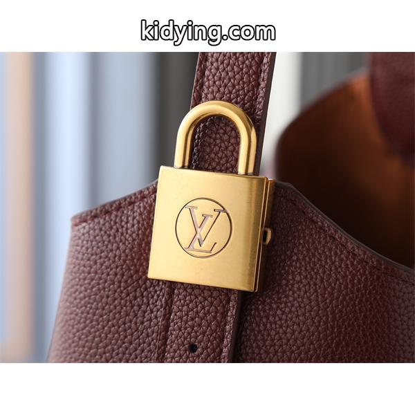 ワインレッド 2 ウェイ仕様 ハンドル付き ルイヴィトン コピー バケットバッグ Louis Vuitton 冬の華やぎ-1