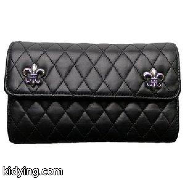 CHROME HEARTS WALLET WAVE クロムハーツ ウォレット-ウェーブ#4・キルテッド・3スナップ・BSフレア・モチーフ・ブラック :w3m:SKYTREK - 通販ショッピング-0