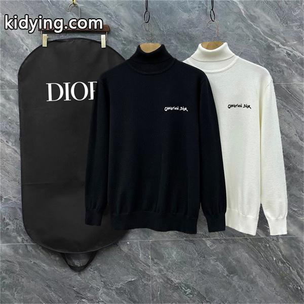 ブラック ハイネック セーター 2025秋冬暖か ディオール DIOR コピートップス 高品質-0
