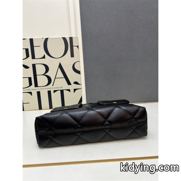 ブラックレザー ダブルポケット CHANEL シャネル ショルダーバッグ コピー レディース ユーティリティ-6