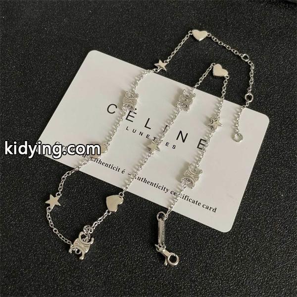 CELINE セリーヌ 偽物 2025秋冬 ハート＆トリオンフモチーフ ゴールドチェーン ネックレス-3