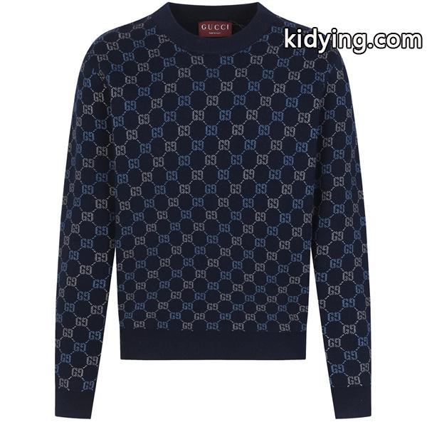 GUCCI GGモノグラム ニット ネイビー 高級 クラシック グッチ コピー-0