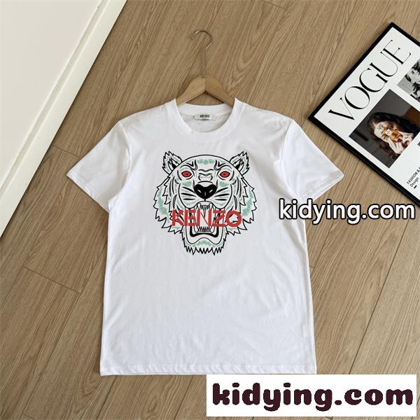 2026新作 フロントアート クルーネック 個性派デザイン KENZO ケンゾー コピー グラフィックTシャツ-1