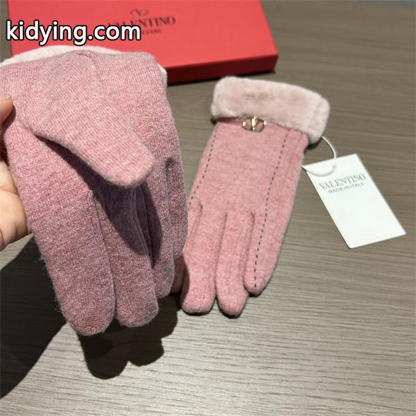 ブラック ファーカフス V ロゴ 手袋 ヴァレンティーノ Valentino コピー 秋冬 温か 上品 トレンド-6