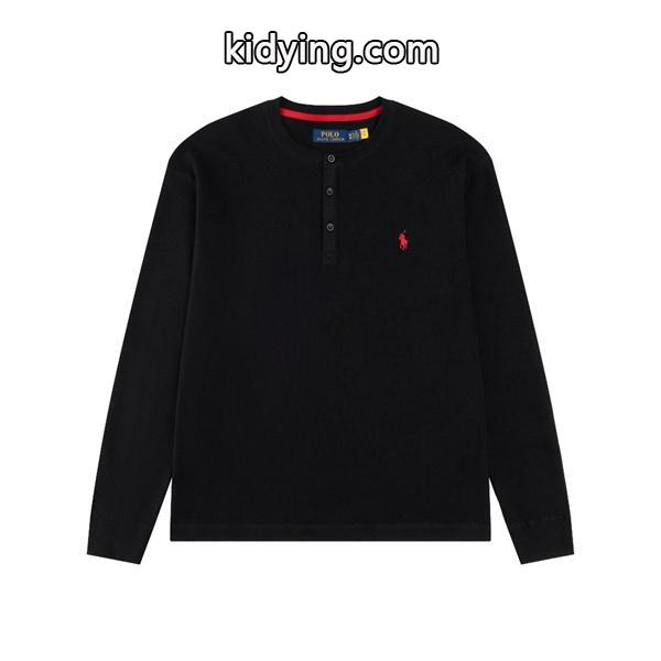 Polo Ralph Lauren ポロ ラルフローレン コピー 期間限定 ブラック ニット ワンポイント刺繍 カジュアル-1