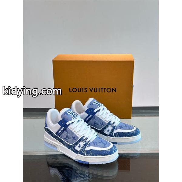 Lv Trainer❤2026トレンドルイヴィトンスニーカーコピー人気ランキングブルー色カジュアルシューズ-5