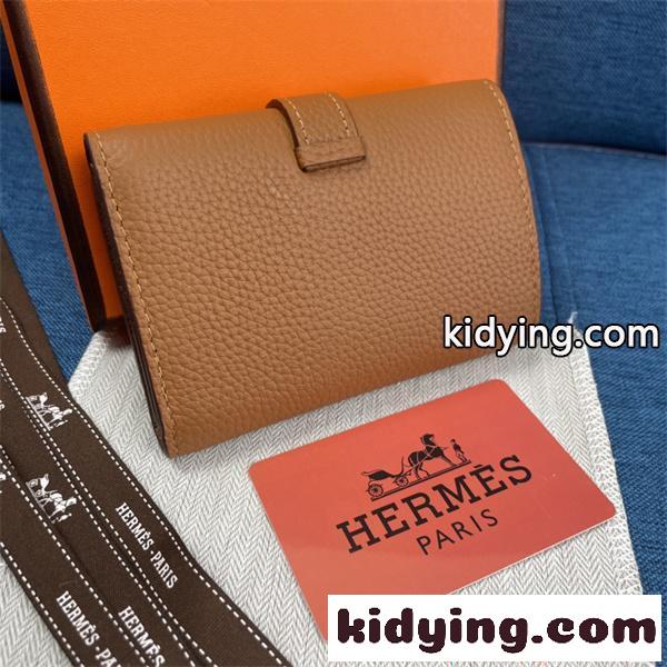 レディース HERMES エルメス コピー 二つ折り財布 コンパクト 本革風 収納力抜群 上品-1