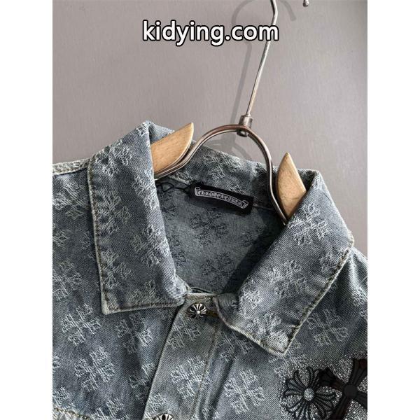 期間限定 デニムジャケット グレー プレミアム 定番 CHROME HEARTS クロムハーツ コピー-3
