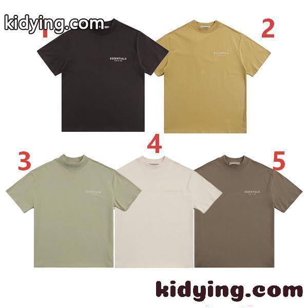 半袖Tシャツ ブラック シンプル 無地見え ストリート ESSENTIALS 着回し万能 高見え エッセンシャルズ コピー-0