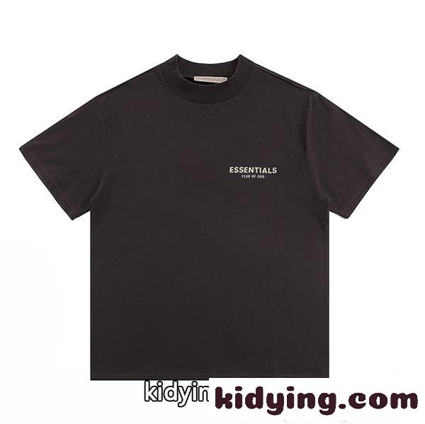 半袖Tシャツ ブラック シンプル 無地見え ストリート ESSENTIALS 着回し万能 高見え エッセンシャルズ コピー-1