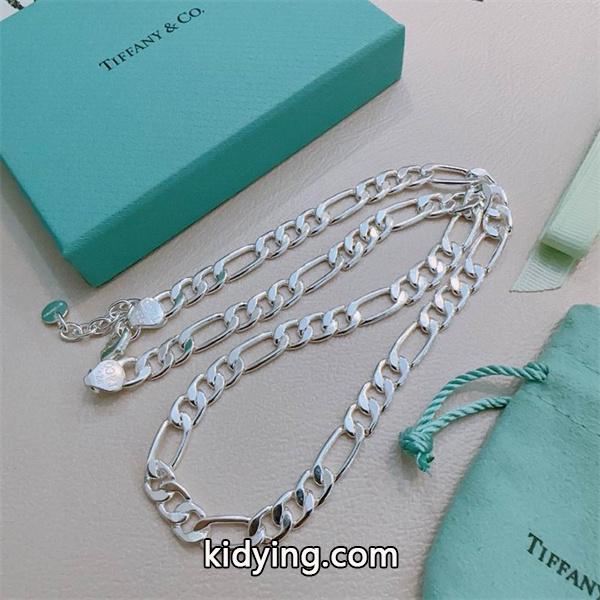 Tiffany&Co ティファニー コピー 立体バランス 洗練構成 ダブル チェーン ネックレス-7