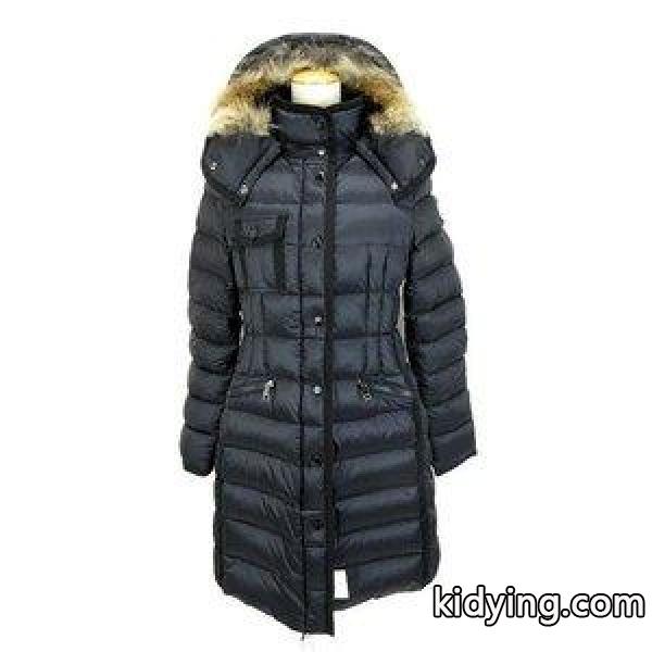 モンクレール MONCLER 2017AW エルミファー HERMIFUR ダウンコート フード ファー 黒 ブラック ☆激安& レディース 通販-0