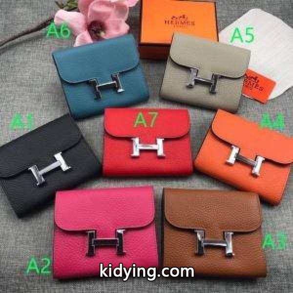 HERMES エルメス レディース 折りたたみ財布 抜群な高級感に大人気アイテム コピー コンスタンス 7色可選 最安値 H073631CK8L-0