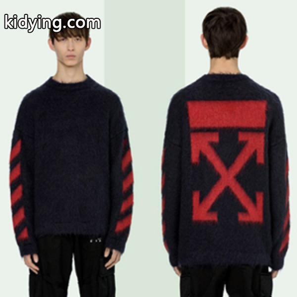 大人こなれ感をプラス Off-White オフホワイト偽物 セーター 2色選択可 ロゴ ブランドコピー サイズ感-0