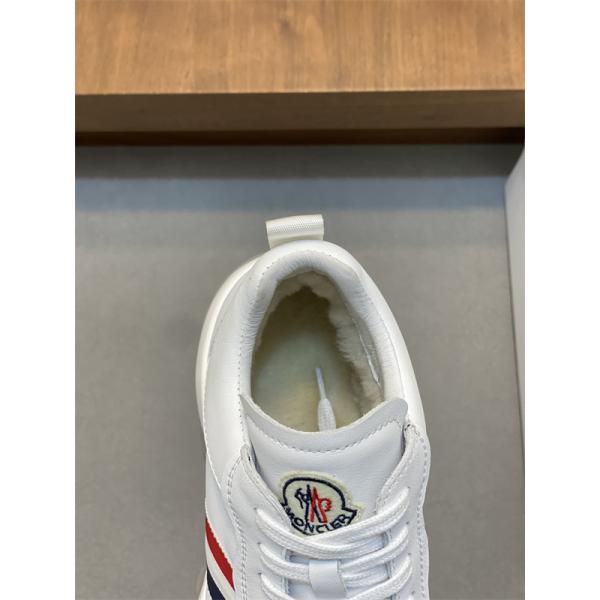 MONCLER 激安 Promyx Space ハイカットスニーカー メンズ レディース 羊毛ライニング 厚底 レザースニーカー 撞色デザイン-3