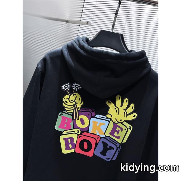 ブラック カラフルブロックロゴ パーカー KENZO ケンゾー コピー 秋冬 カラフルで個性的な トレンド-4