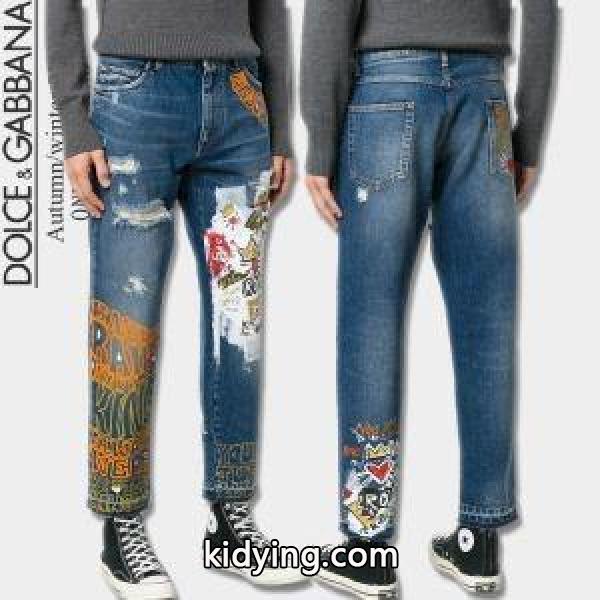 スタイリッシュスタイルストレッチデニム生地パンツデザインドルチェ＆ガッバーナ 激安DOLCE & GABBANAパンツ コピー-0