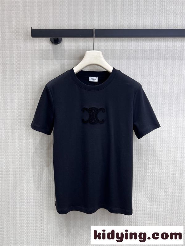 CELINEセリーフtシャツコピー2026春夏流行りレディースファッション上品-2