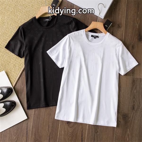 今年リニューアルバージョン入荷 FENDI コピー 半袖tシャツ  2色展開 ペアルック クリーンなルックス-0