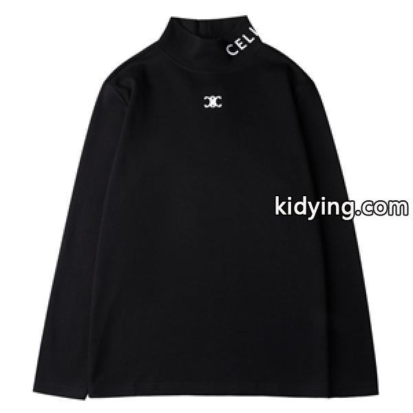 2022新品CELINEセリーヌ偽物 タートルネック長袖Ｔシャツ 高品質 2色展開 極上のドライ感を快適な着心地-0