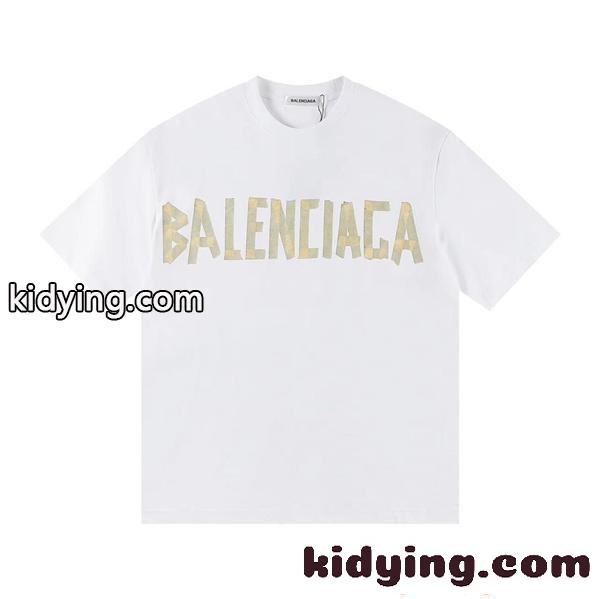 BALENCIAGA アーバンストリート ロゴTシャツ ホワイト バレンシアガ 偽物 半袖 大人カジュアル-1