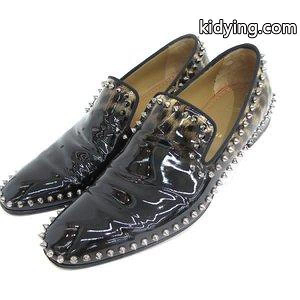 Christian Louboutin(クリスチャンルブタン)レザーシューズ ローファー スパイク スタッズ レオパード グラデーション エナメル 425 275 メンズ【Ceやしろ店】 :ya4800:ココロード - 通販ショッピング-0