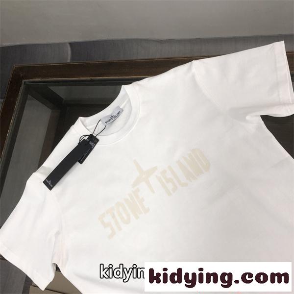 ストーンアイランド コピー 半袖Tシャツ プリント 存在感 ストリート カジュアル 快適コットン STONE ISLAND-3