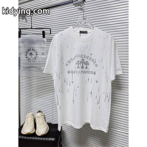 2色可選 お洒落さんも憧れの存在 CHROME HEARTS カジュアルにも着こなせる 半袖Tシャツ クロムハーツ__ブランド コピー 激安(日本最大級)-0