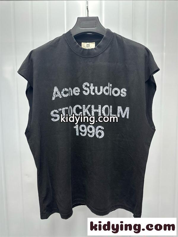 ワンポイント刺繍 ACNE STUDIOS アクネ ストゥディオズ コピー Tシャツ 半袖 ホワイト ブラック シンプル-8