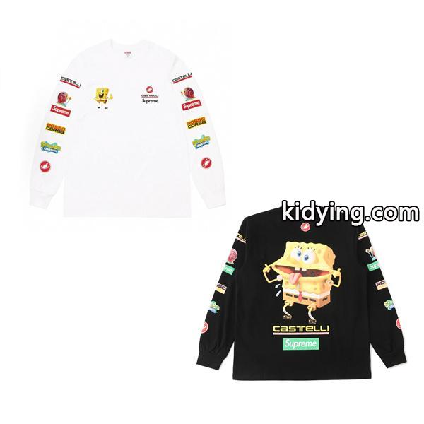 シュプリーム SUPREME Tシャツ ロンT 長袖  Supreme x SPONGEBOB SQUAREPANTS CASTELLI   WEEK11 Racing L/S Tee 通販ショッピング-0