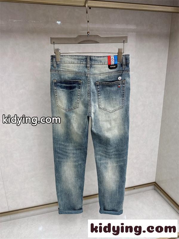 MONCLER デニムパンツ モンクレール スーパーコピー ヴィンテージ加工 カジュアル おしゃれ-1