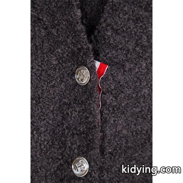 Thom Browne コピー 秋冬温かみのある 希少 ダークグレー V 领 カーディガン トムブラウン-6