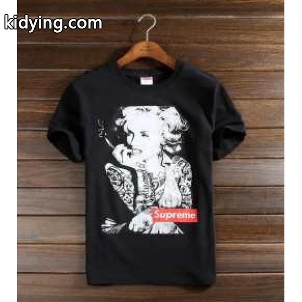 優等品 爽やか SUPREME シュプリーム メンズ プリント 半袖Tシャツ 3色可選-0