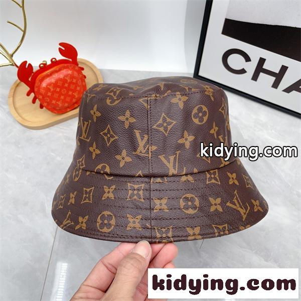 ブラウン バケットハット Louis Vuitton モノグラム総柄 ルイヴィトン コピー ロゴパターン カジュアル帽子 ユニセックス風-7