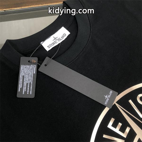 STONE ISLAND 長袖tシャツコピー 限定 上質 ベージュコンパスロゴ ホワイト ストーンアイランド-1