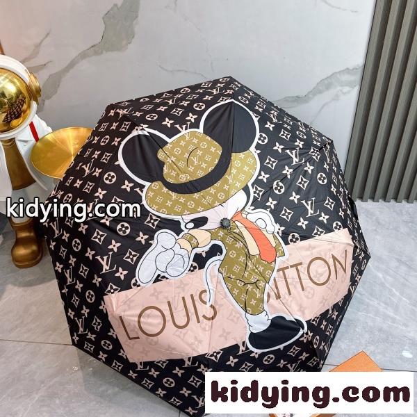 2026新作 LOUIS VUITTON 激安 ルイヴィトン 全自動折りたたみ傘 晴雨兼用 UVカット 遮熱 軽量 ワンタッチ開閉 ギフトBOX付き-0