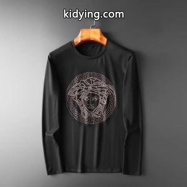 長袖Tシャツ 2色可選 ヴェルサーチ VERSACE 秋を感じるスタイルを楽しむ 2019秋冬におしゃれな着こなし_ヴェルサーチ VERSACE_ブランド コピー 激安(日本最大級)-0
