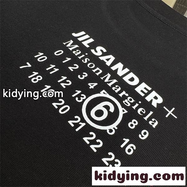 期間限定 ダブルロゴ ジルサンダー Tシャツ ホワイト 半袖 コントラストプリント Maison Margiela*JIL SANDER コピー-7