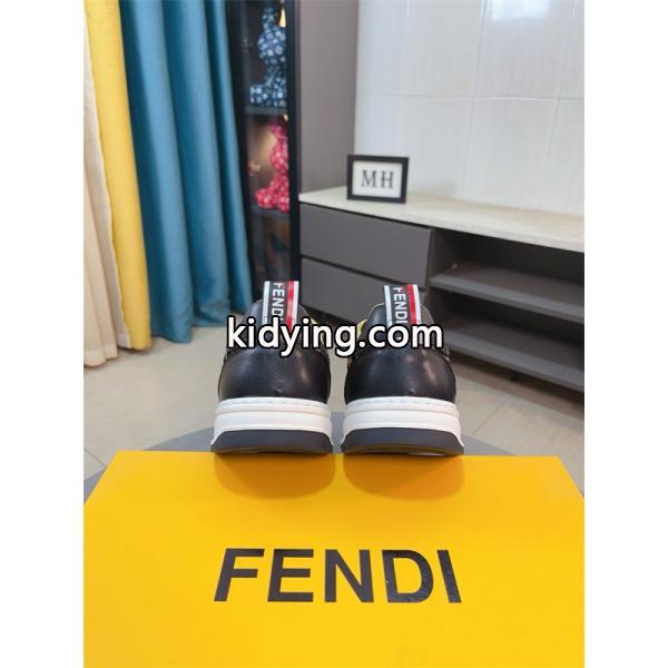 FENDI フェンディ 激安 メンズ スニーカー ローカット FF柄 レザー×キャンバス 軽量ソール おしゃれ カジュアル 新作-3