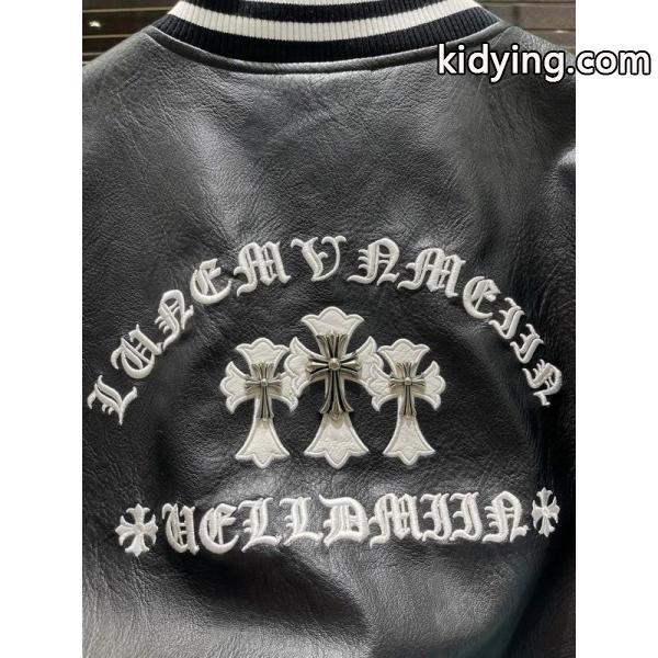 クロムハーツ スーパーコピー 高品質 モダン レザースタジャン ホワイトスリーブ CHROME HEARTS-0