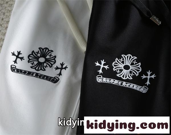 プレミアム クロムハーツ コピー 刺繍 ハーフパンツ ブラック ストリート 高級感 CHROME HEARTS-8