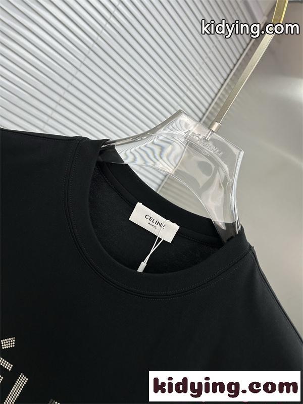 話題 ブラック ロゴデザイン ミニマル 快適 CELINE セリーヌ コピー 長袖Tシャツ-6