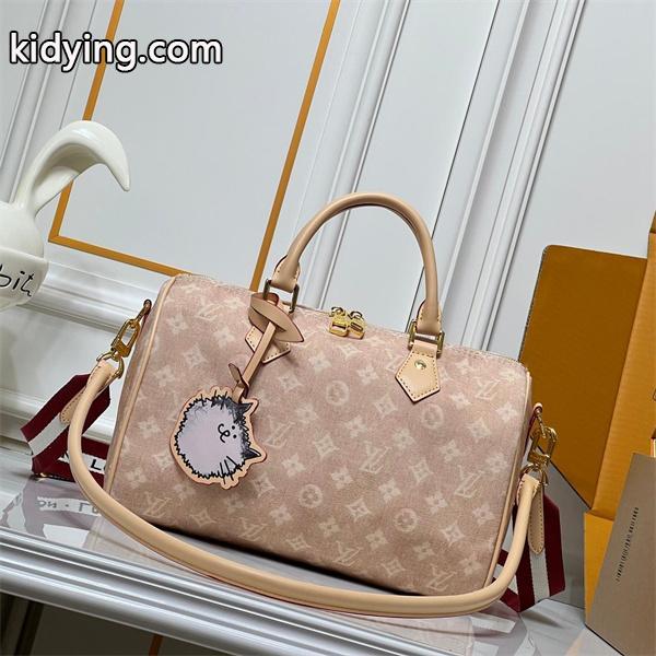 Louis Vuitton 冬のぬくもり ベージュ キャットチャーム スピーディ型 ルイヴィトン コピー ハンドバッグ-0
