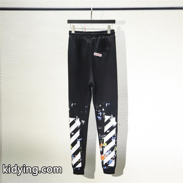 ストリート ペイント調 アロー Off-White オフホワイト コピー ジョガーパンツ 動きやすさ-0