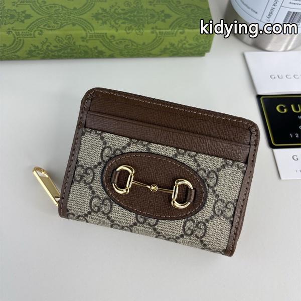 GUCCI スーパーコピー 財布 GGスプリーム ブラウンレザー ホースビット 上品 高級 コンパクト グッチ-0