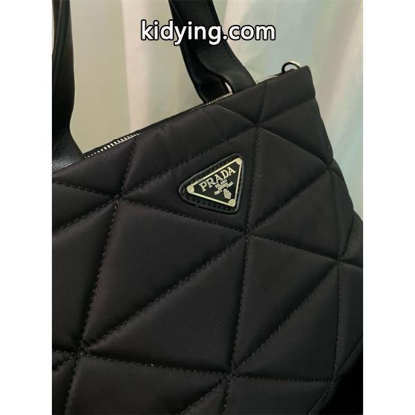 シンプル 上品な PRADA プラダ コピー キルティング トートバッグ ブラック ベストセラー-5