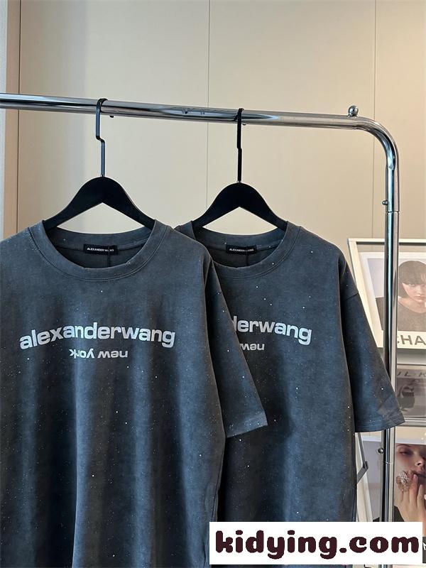 Alexander wang Tシャツ ヴィンテージ風 アレキサンダーワン コピー ゆるシルエット 韓国ストリート 夏人気-2