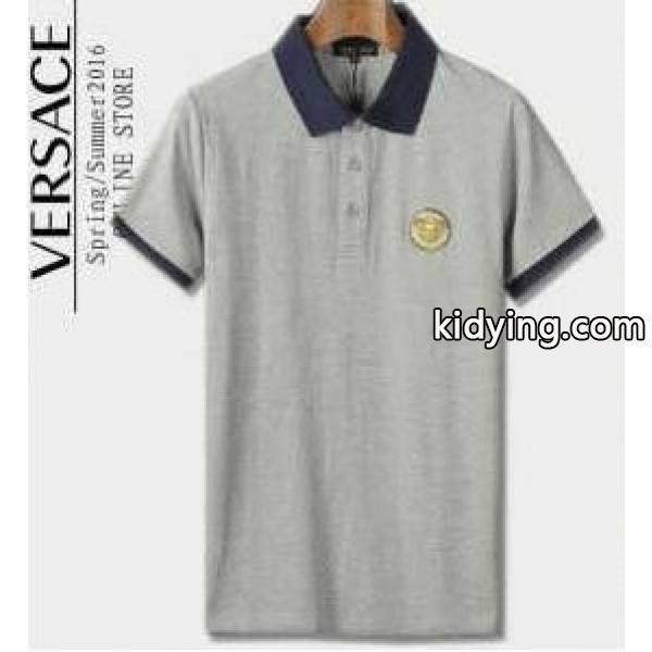 人気セール格安の4色選択可能の男性夏半袖Tシャツ服 VERSACE ヴェルサーチ ポロシャツ_ヴェルサーチ VERSACE_ブランド コピー 激安(日本最大級)-1