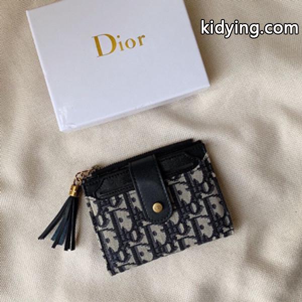 タッセルチャーム付き DIOR ディオール コピー カードホルダー 2色入 コンパクトなサイズ感 名刺入れ-0